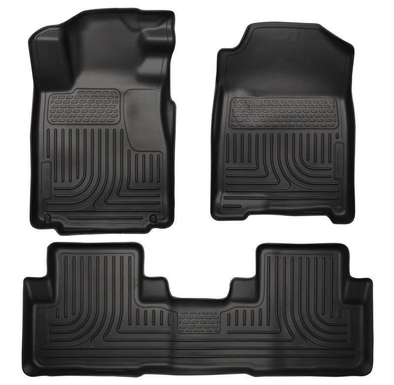 Load image into Gallery viewer, Husky Liners 11-12 Dodge Charger/Chrysler 300 (AWD Only) WeatherBeater Combo Black Floor Liners
