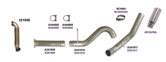 Diamond Eye KIT 4in DPF-BACK Single w/ TDP SS 07.5-10 Chevy/GMC 6.6L Duramax 2500/3500