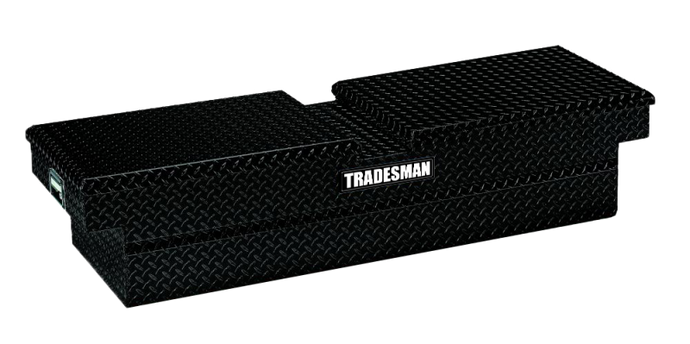 Tradesman Aluminum Gull Wing Cross Bed Truck Tool Box (70in.) - Black