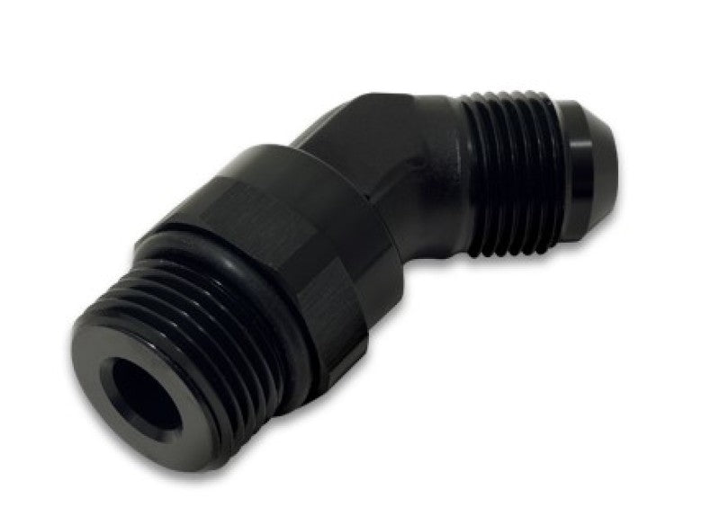Load image into Gallery viewer, Vibrant -8AN Male to Male -8AN Straight Cut 45 Degree Adapter Fitting - Anodized Black
