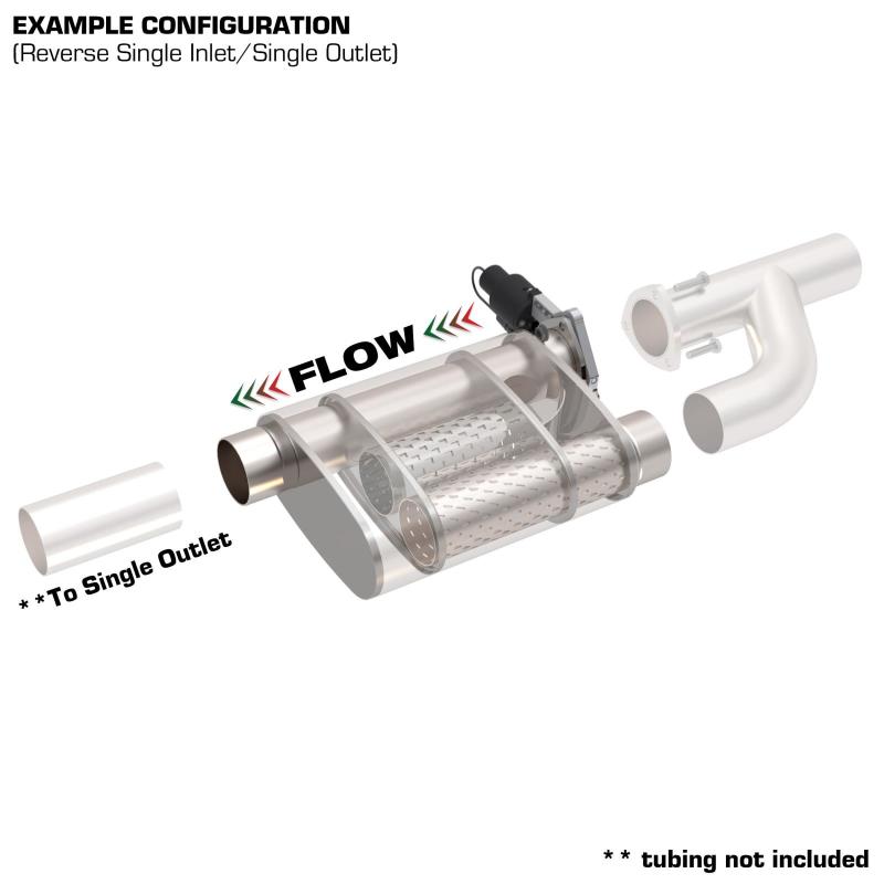 Load image into Gallery viewer, QTP 3in Weld-On 304SS Reverse Screamer Muffler w/Bolt-On QTEC Electric Cutout
