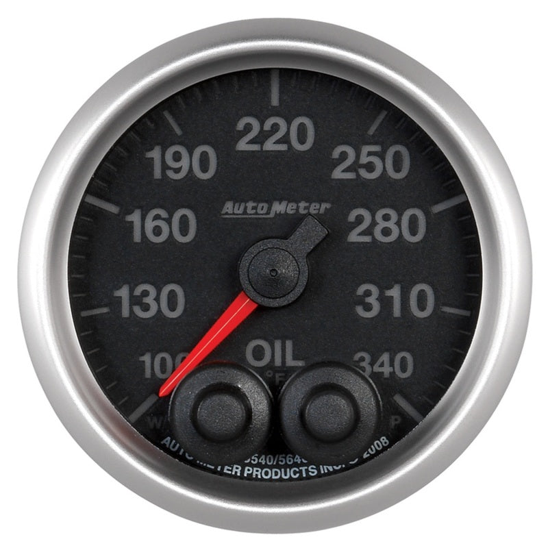 Load image into Gallery viewer, Autometer Elite 52mm 100-340 Deg F Oil Temp Peak &amp; Warn w/ Electronic Control Gauge
