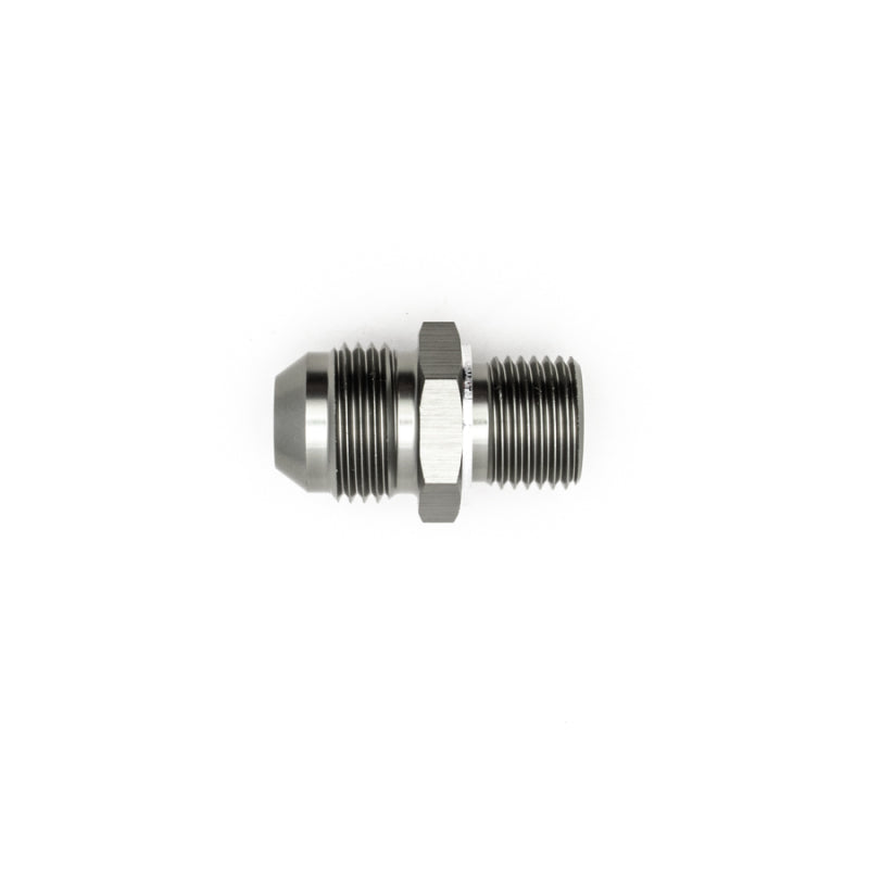 Load image into Gallery viewer, DeatschWerks 8AN Male Flare to M16 X 1.5 Male Metric Adapter (Incl Washer) - Anodized Matte Black
