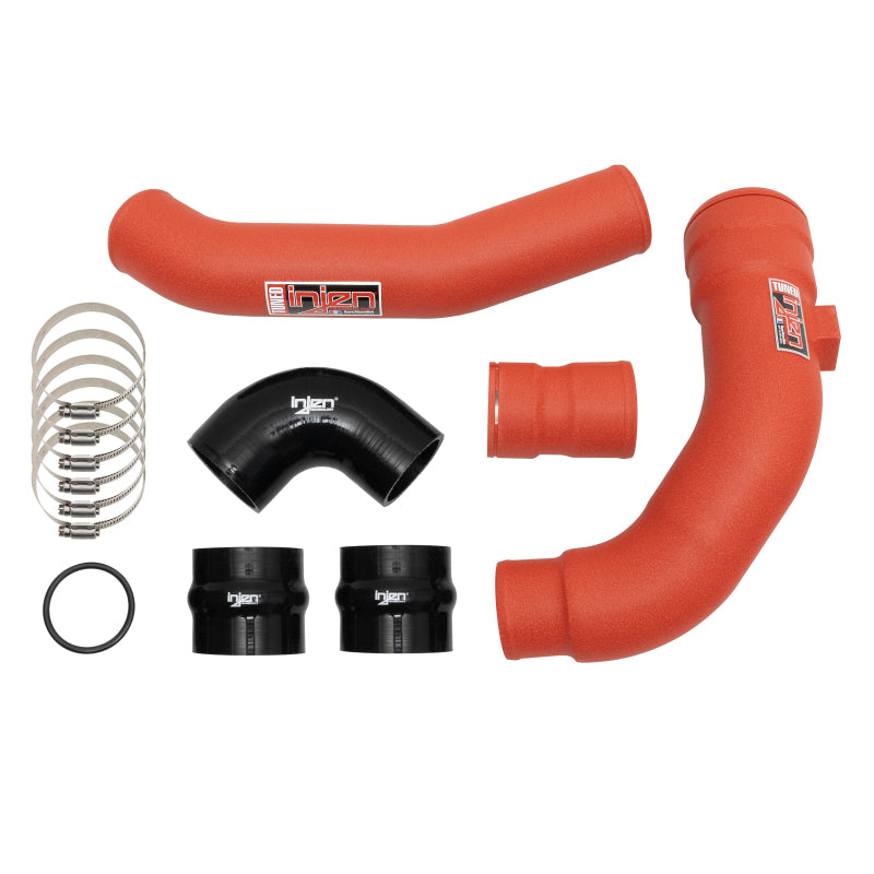 Load image into Gallery viewer, Injen 17-22 Ford F250/F/350/F-450/F-550 V8-6.7L Turbo Diesel Wrinkle Red Intercooler Piping Kit
