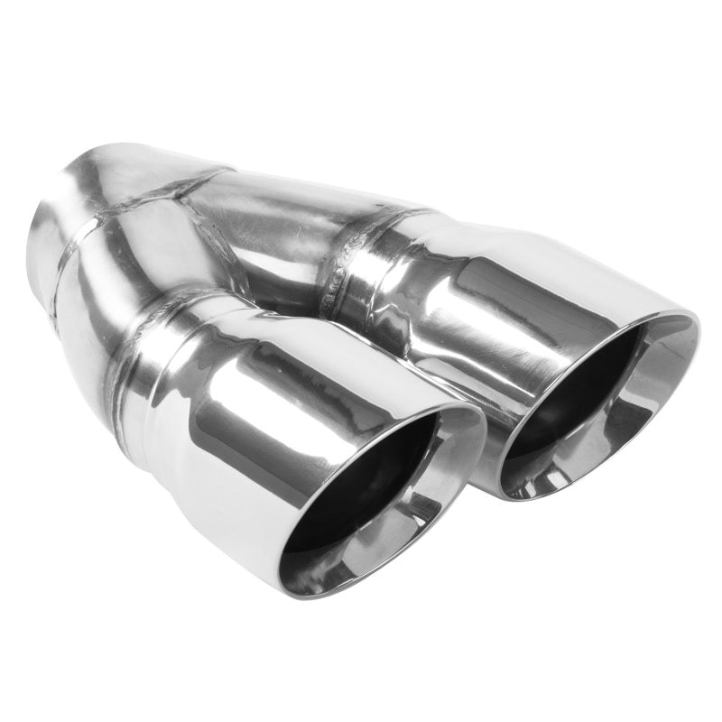 Load image into Gallery viewer, MagnaFlow Double Wall 3in Dual Round Polished Tip 2.25in Inlet
