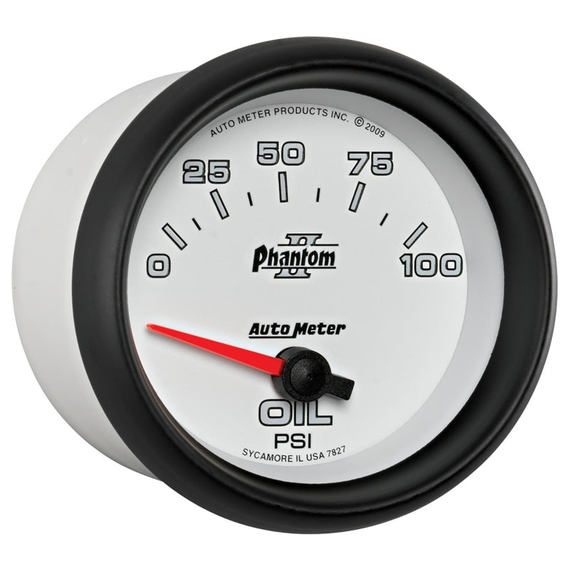 Load image into Gallery viewer, Autometer Phantom II 2 5/8in 0-100 PSI Short Sweep Electronic Oil Pressure Gauge
