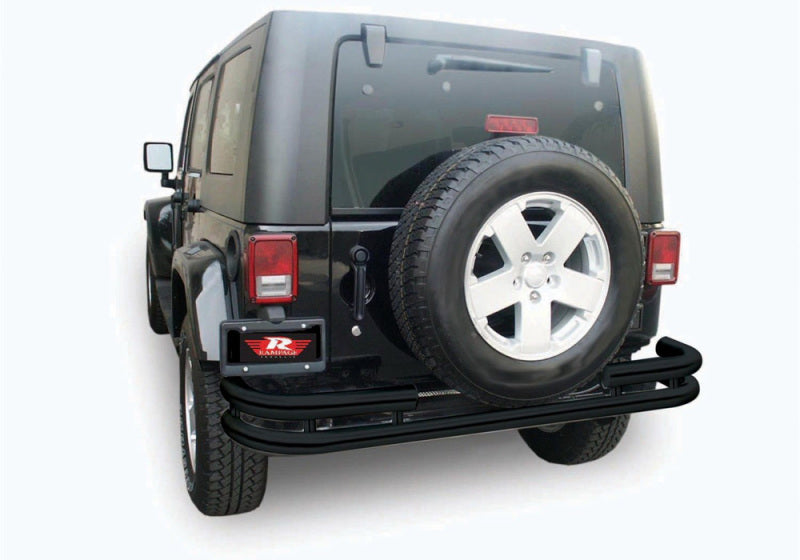 Load image into Gallery viewer, Rampage 2007-2018 Jeep Wrangler(JK) Double Tube Rear Bumper - Black
