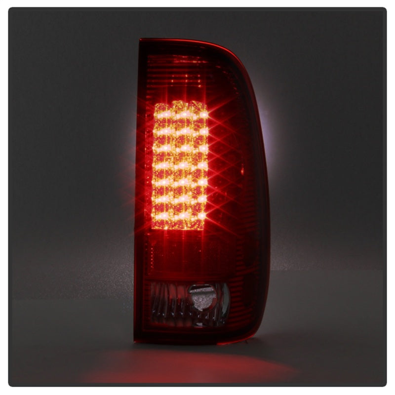 Load image into Gallery viewer, xTune Ford F150 Styleside 97-03 Super Duty 99-07 LED Tail Lights Red Smoke ALT-ON-FF15097-LED-RC
