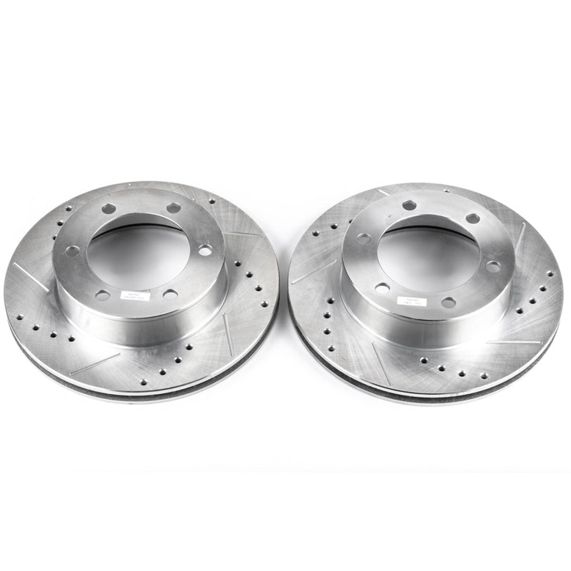 Load image into Gallery viewer, Power Stop 96-02 Toyota 4Runner Front Evolution Drilled &amp; Slotted Rotors - Pair
