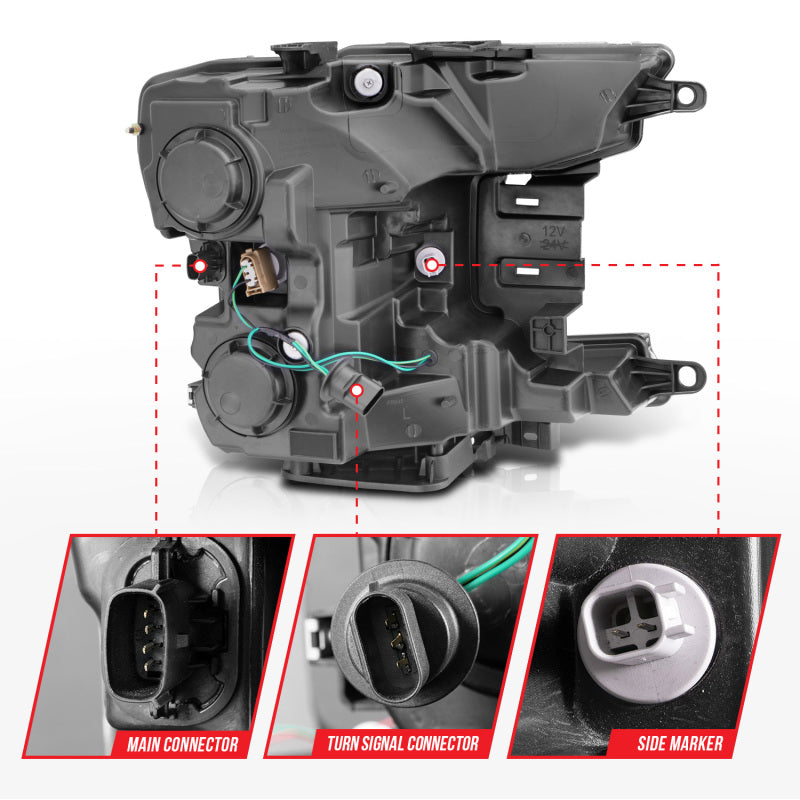 Load image into Gallery viewer, ANZO 2018-2020 Ford F-150 Projector Headlight w/Plank Style Switchback Chrome Housing

