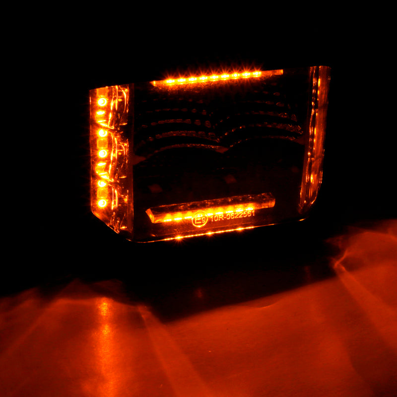 Load image into Gallery viewer, Go Rhino Xplor Blackout Combo Series Cube Sideline LED Flood Lights w/Amber 4x3 - Blk (Pair)
