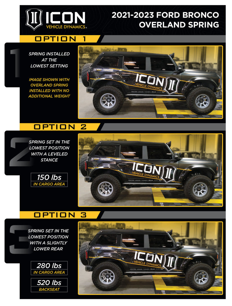 Load image into Gallery viewer, ICON 21-23 Ford Bronco Rear 2.5 VS IR Coilover Kit Heavy Rate Spring
