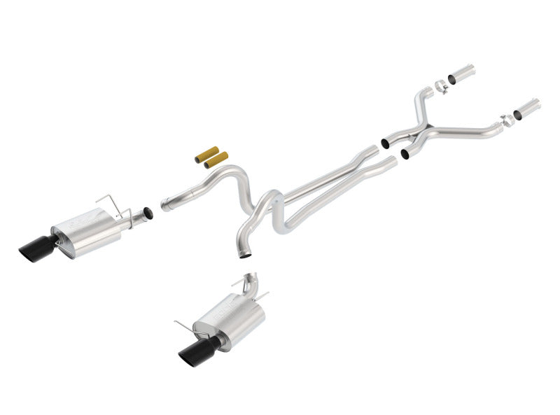 Load image into Gallery viewer, Borla 13-14 Mustang GT/Boss 302 5.0L V8 RWD Single Split Rear Exit ATAK Black Chrome CB Exhaust

