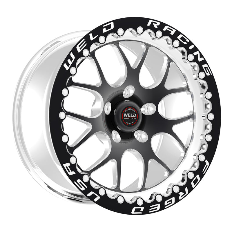 Load image into Gallery viewer, Weld S77 15x12.33 / 5x4.75 BP / 6.5in. BS Black Wheel (Medium Pad) - Black Single Beadlock MT
