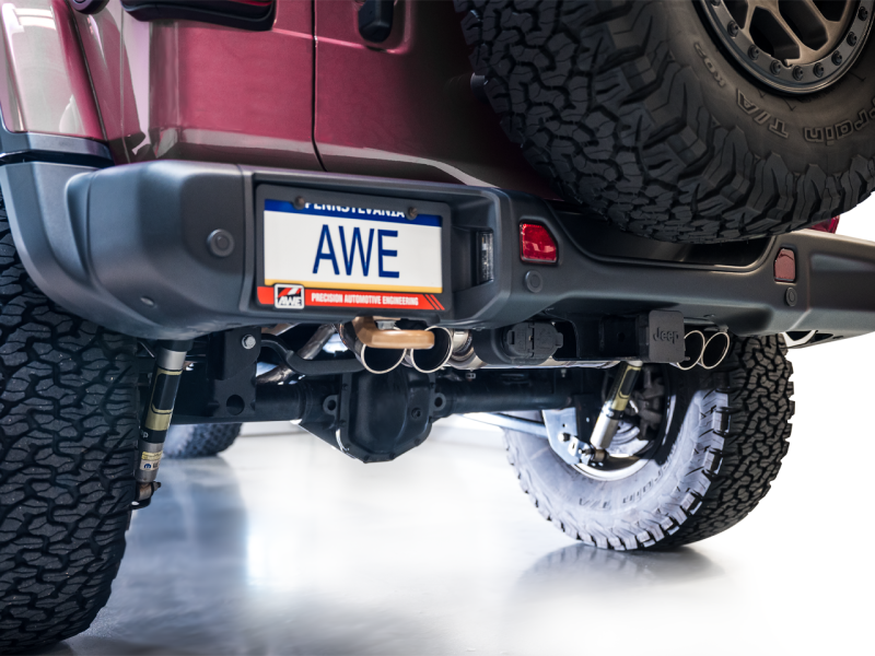 Load image into Gallery viewer, AWE 21+ Wrangler 392 Switchpath Cat-Back Exhaust- Quad BashGuards
