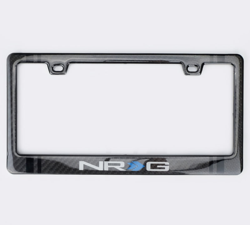 Load image into Gallery viewer, NRG Carbon License Plate Frame/ Fiber Poly Dip Finish Wet w/ NRG Logo
