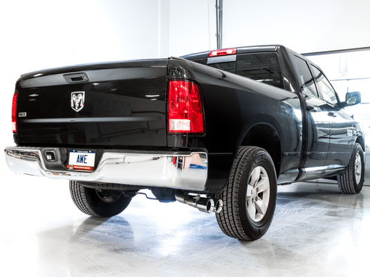 AWE Tuning 09-18 RAM 1500 5.7L (w/o Cutouts) 0FG Single Side Exit Cat-Back Exhaust - Chrome Tips