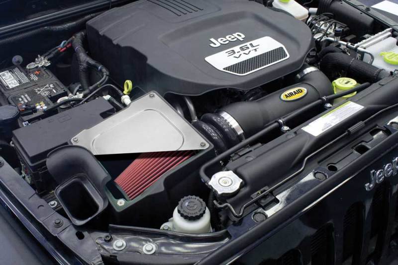 Load image into Gallery viewer, Airaid 12-14 Jeep Wrangler JK 3.6L Pentastar MXP Intake System w/ Tube (Oiled / Red Media)
