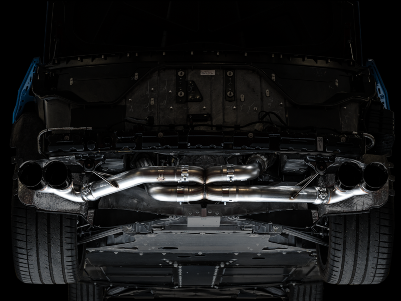 Load image into Gallery viewer, AWE Tuning 2020 Chevrolet Corvette (C8) Track Edition Exhaust - Quad Diamond Black Tips
