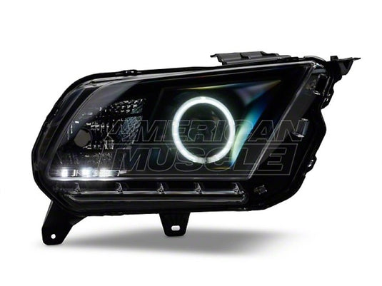 Raxiom 10-12 Ford Mustang w/ Headlights CCFL Halo Projector Headlights- Black Housing (Clear Lens)