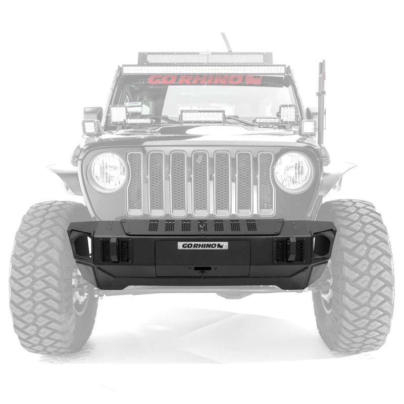 Load image into Gallery viewer, Go Rhino 07-20 Jeep Wrangler JL/JLU/JK/JKU/Gladiator JT Trailline Front Stubby Bumper
