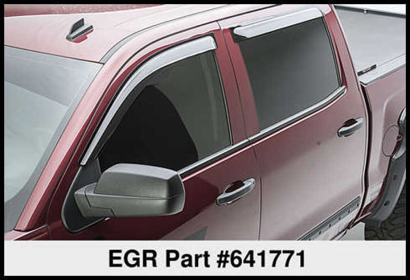 Load image into Gallery viewer, EGR 14+ Chev Silverado Crew Cab Tape-On Window Visors - Set of 4 (641771)
