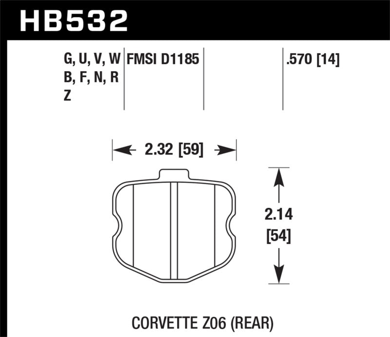 Load image into Gallery viewer, Hawk 06-10 Chevy Corvette (OEM Pad Design) Rear HPS Street Brake Pads
