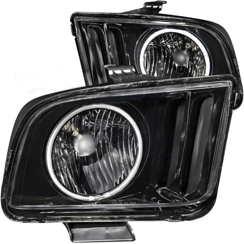 Load image into Gallery viewer, ANZO 2005-2009 Ford Mustang Crystal Headlights w/ Halo Black (CCFL)
