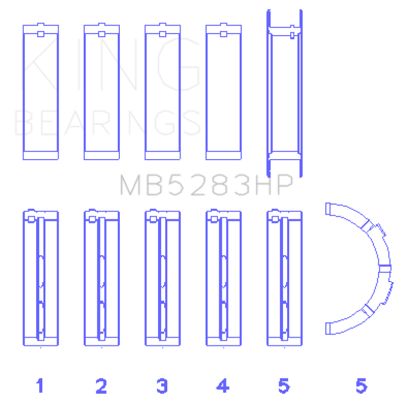 Load image into Gallery viewer, King Engine Bearings Performance Main Bearing Set - Size STD
