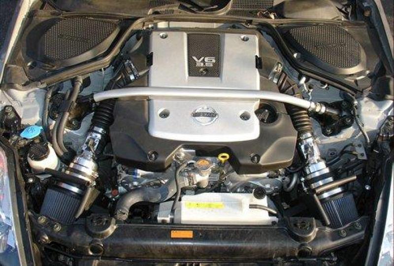 Load image into Gallery viewer, Injen 07-08 350Z 3.5L V6  Air Fusion and Air Horns Polished Short Ram Intake
