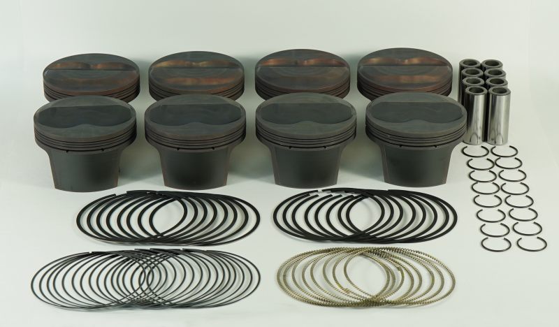 Load image into Gallery viewer, Mahle MS Piston Set SBC 384ci 4.04in Bore 3.75in Stroke 6.0in Rod .927 Pin 11cc 13.8 CR Set of 8

