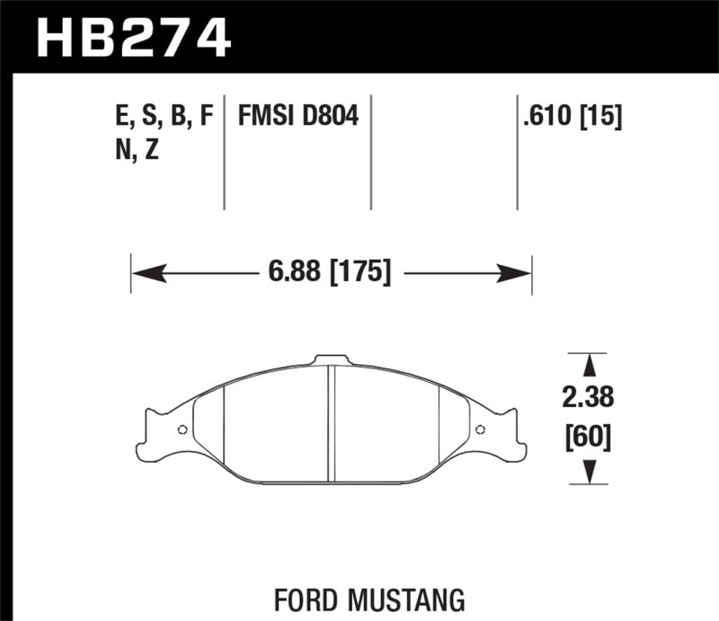 Load image into Gallery viewer, Hawk 99-04 Ford Mustang Base/GT Performance Ceramic Street Front Brake Pads

