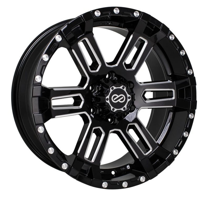 Enkei Commander 17x8 20mm Offset 5x127 Bolt Pattern 71.6 Bore Black Machined Wheel