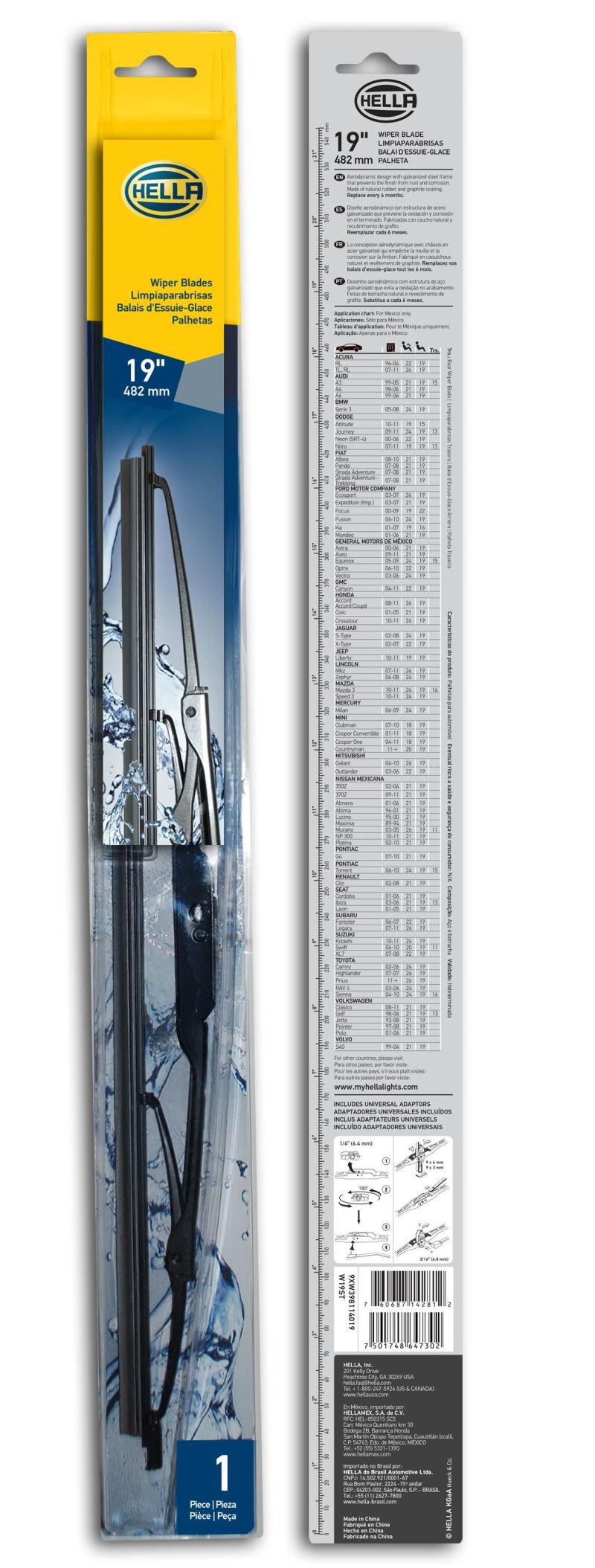 Load image into Gallery viewer, Hella Standard Wiper Blade 19in - Single

