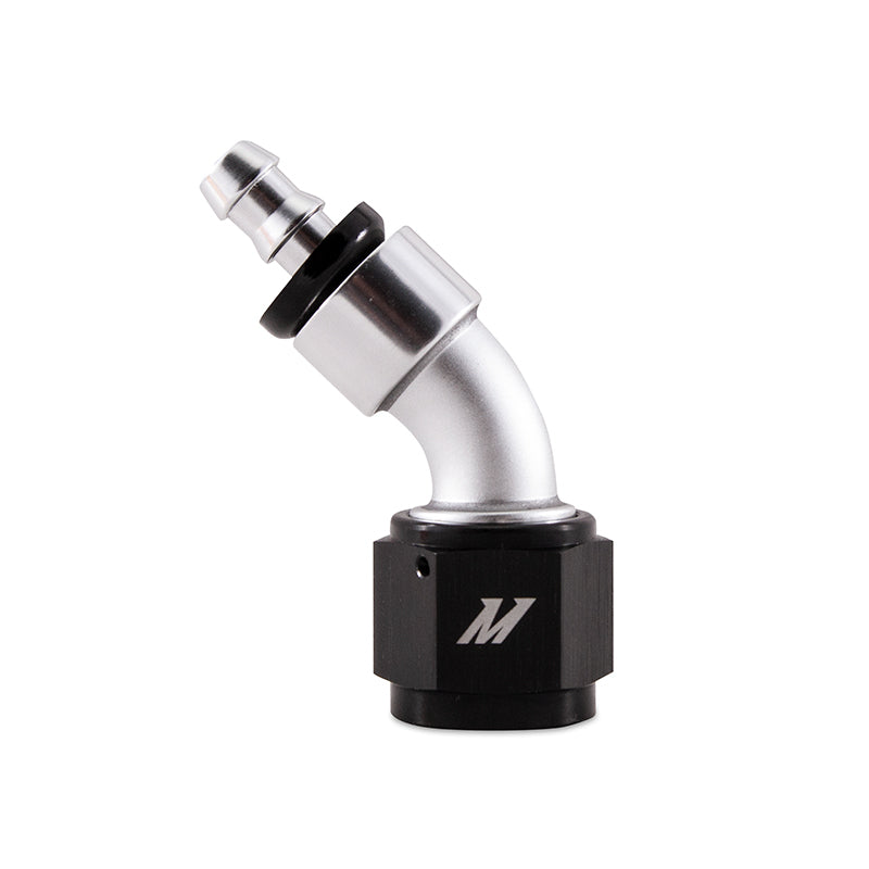 Load image into Gallery viewer, Mishimoto Push-On Swivel End Hose Fitting, 45 Degrees -10AN
