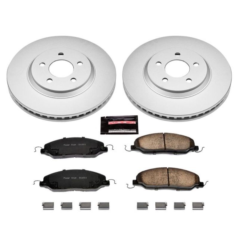 Load image into Gallery viewer, Power Stop 05-10 Ford Mustang Front Z17 Evolution Geomet Coated Brake Kit
