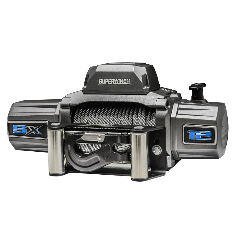 Load image into Gallery viewer, Superwinch 12000 LBS 12V DC 3/8in x 85ft Wire Rope SX 12000 Winch - Graphite
