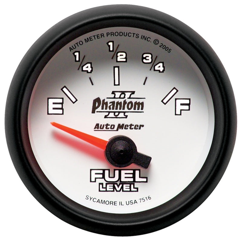Load image into Gallery viewer, Autometer Phantom II 2-1/16in 240E - 33F OHM Electric Fuel Level Gauge
