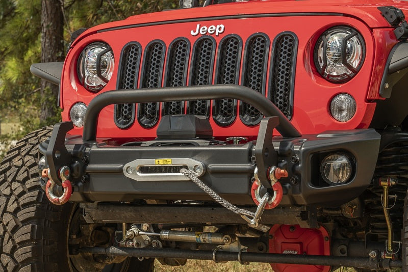 Load image into Gallery viewer, Rugged Ridge Arcus Front Bumper Tube Overrider Black JK

