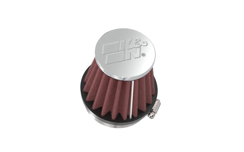 Load image into Gallery viewer, K&amp;N Universal Chrome Filter 2.125 in Flange ID / 3in Base OD / 2in Top OD / 2.75in Height
