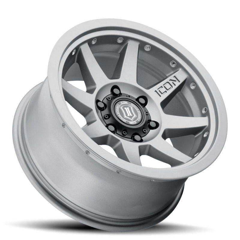 Load image into Gallery viewer, ICON Rebound Pro 17x8.5 6x135 6mm Offset 5in BS 87.1mm Bore Titanium Wheel
