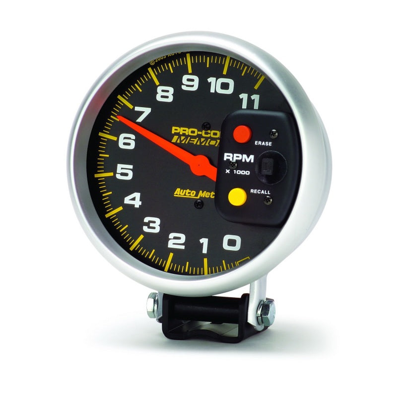 Load image into Gallery viewer, Autometer Pro-Comp 5in 0-11000 RPM Pedestal w/Peak Memory Tachometer
