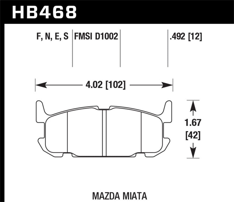 Load image into Gallery viewer, Hawk 01-05 Mazda Miata 1.8L Base Pads Only Rear ER-1 Brake Pads
