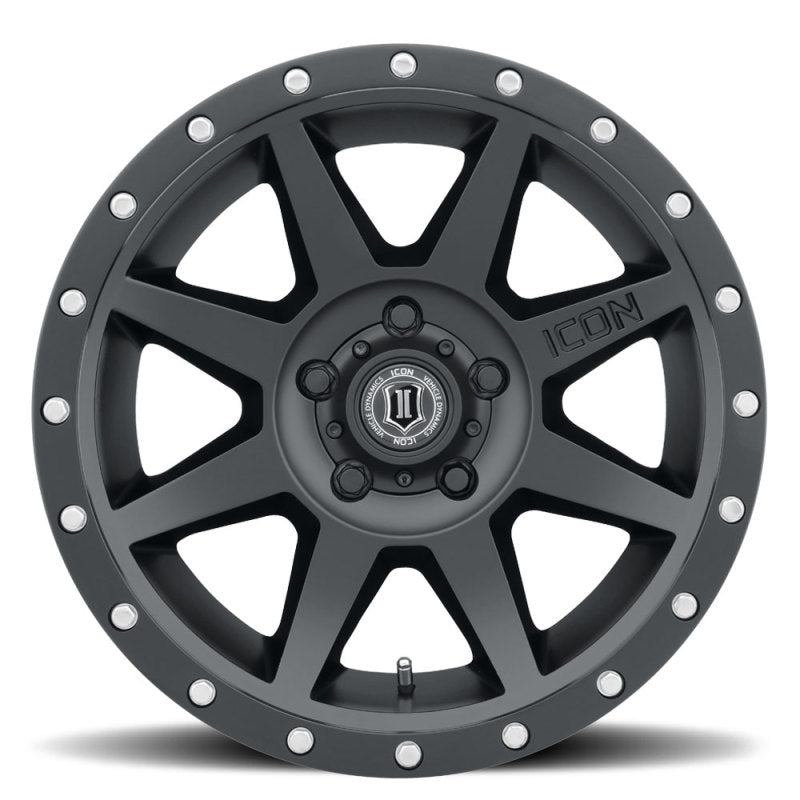 Load image into Gallery viewer, ICON Rebound 17x8.5 5x4.5 0mm Offset 4.75in BS 71.5mm Bore Satin Black Wheel
