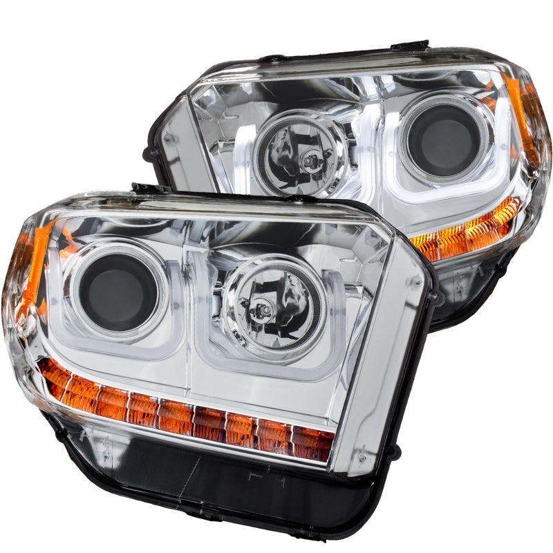 Load image into Gallery viewer, ANZO 2014-2016 Toyota Tundra Projector Headlights w/ U-Bar Chrome
