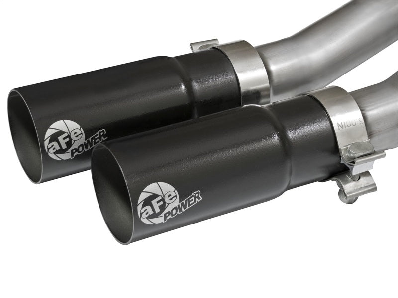 Load image into Gallery viewer, aFe Rebel Series CB Middle-Side Exit SS Exhaust w/ Black Tips 09-16 GM Silverado/Sierra V6/V8
