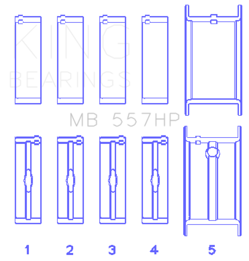 Load image into Gallery viewer, King Engine Bearings Small Block Chevy BI-Metal Main Bearing Set
