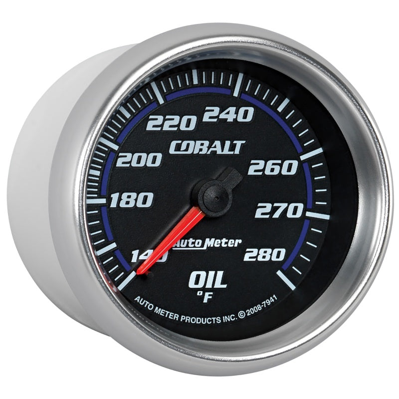 Load image into Gallery viewer, Autometer Cobalt 66.7mm 140-280 Degree F Mechanical Oil Temperature Gauge
