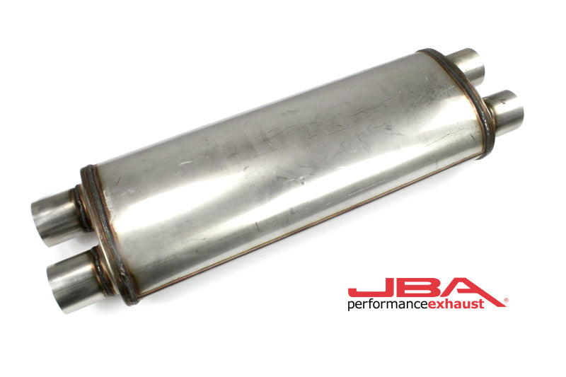 Load image into Gallery viewer, JBA Universal Chambered 304SS Muffler 22x8x5 2.5in Dual In/Dual Out
