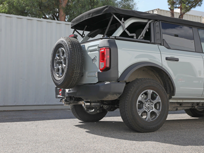 Load image into Gallery viewer, aFe Vulcan 3in 304 SS Axle-Back Exhaust 2021 Ford Bronco L4-2.3L (t)/V6-2.7L (tt) w/ Polished Tips
